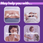 Nutripact Fibre Complex Capsules benefits: supports digestion, reduction in tiredness & fatigue, immune function & gut health