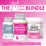 Nutripact Menopause Support Bundle – Natural Supplements for Perimenopause & Menopause support. Includes Nutripact Relaxation & Stress Support Capsules, Perimenopause & Menopause Capsules & Marine Collagen Powder Complex