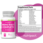 Nutripact Perimenopause & Menopause Capsules nutritional information label showing ingredients and serving size