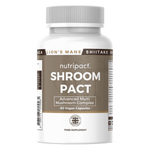 Nutripact Mushroom Complex Capsules supplement bottle on a white background