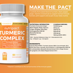 Nutripact Turmeric Complex Capsules nutritional information label showing ingredients and serving size