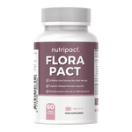 Nutripact Women's Flora Probiotic Capsules supplement bottle on a white background